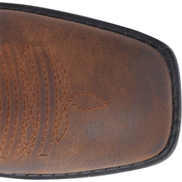 SheSole Western Boots Women Brown Cowboy Leauther Square Toe Wide Mid Calf - Picture 5 of 10